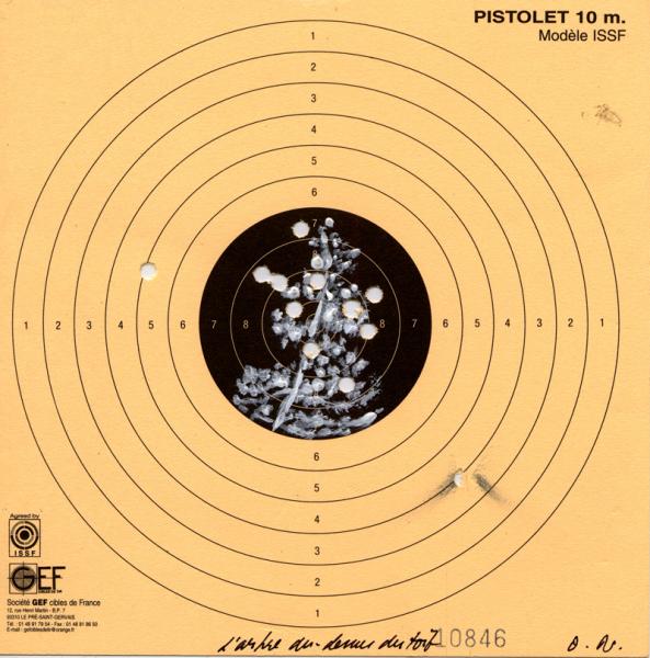 Cent Cibles Trouées : N°11.L'arbre au-dessus du toit