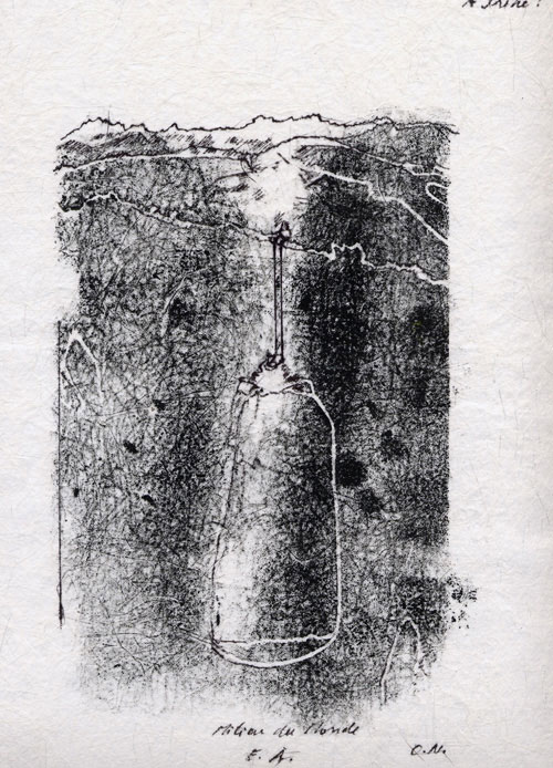 Sac Milieu du Monde rehaussé à la plume