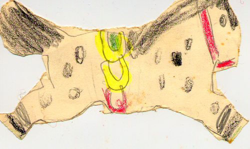 Cheval des Petits Croisés. 4cm x 7cm.