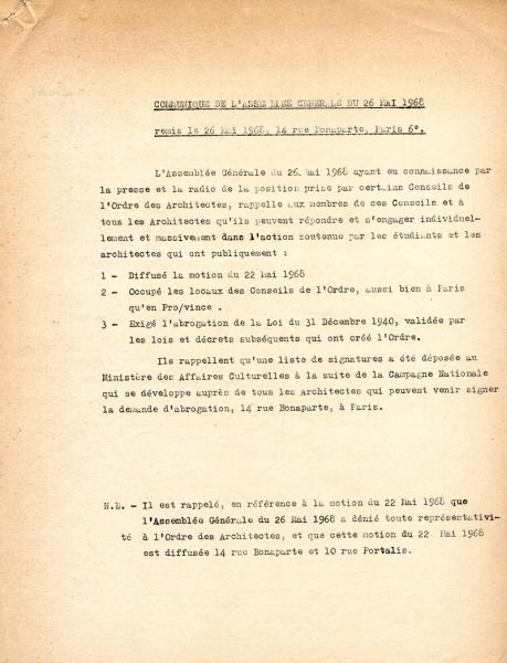 A. G. 26 du Mai 1968