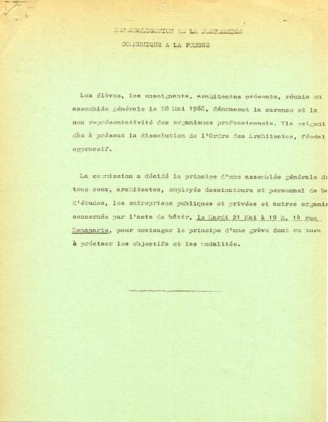 Déféodalisation de la profession d’Architecte