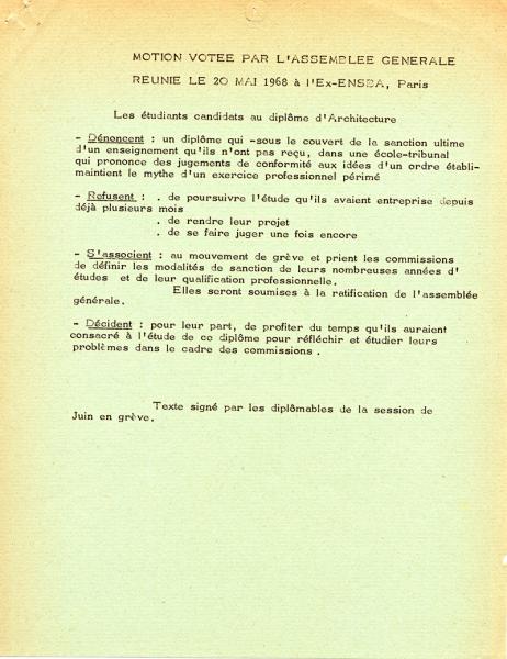 Motion 20 Mai